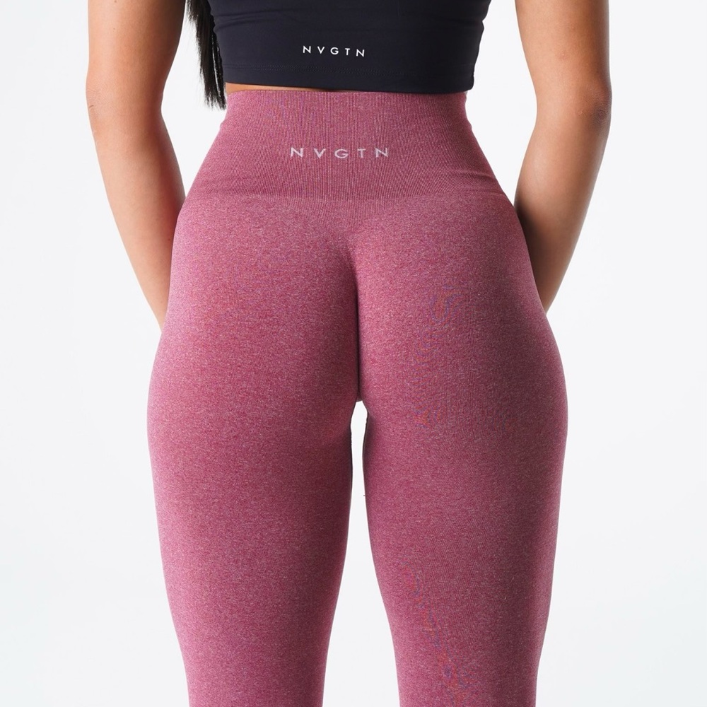 NVGTN Maroon NV Seamless Leggings - Picture 3 of 7
